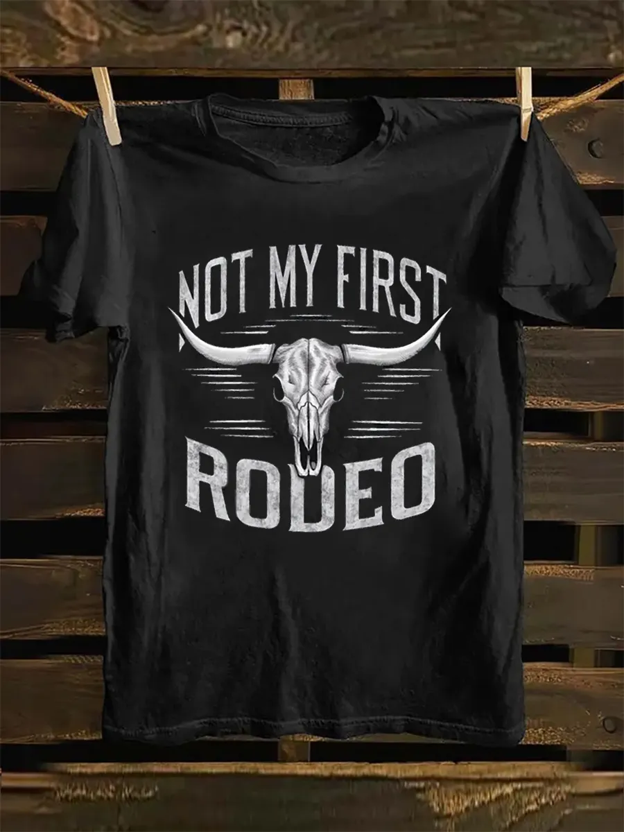 Wild West Retro Skeleton Slogan T-shirt