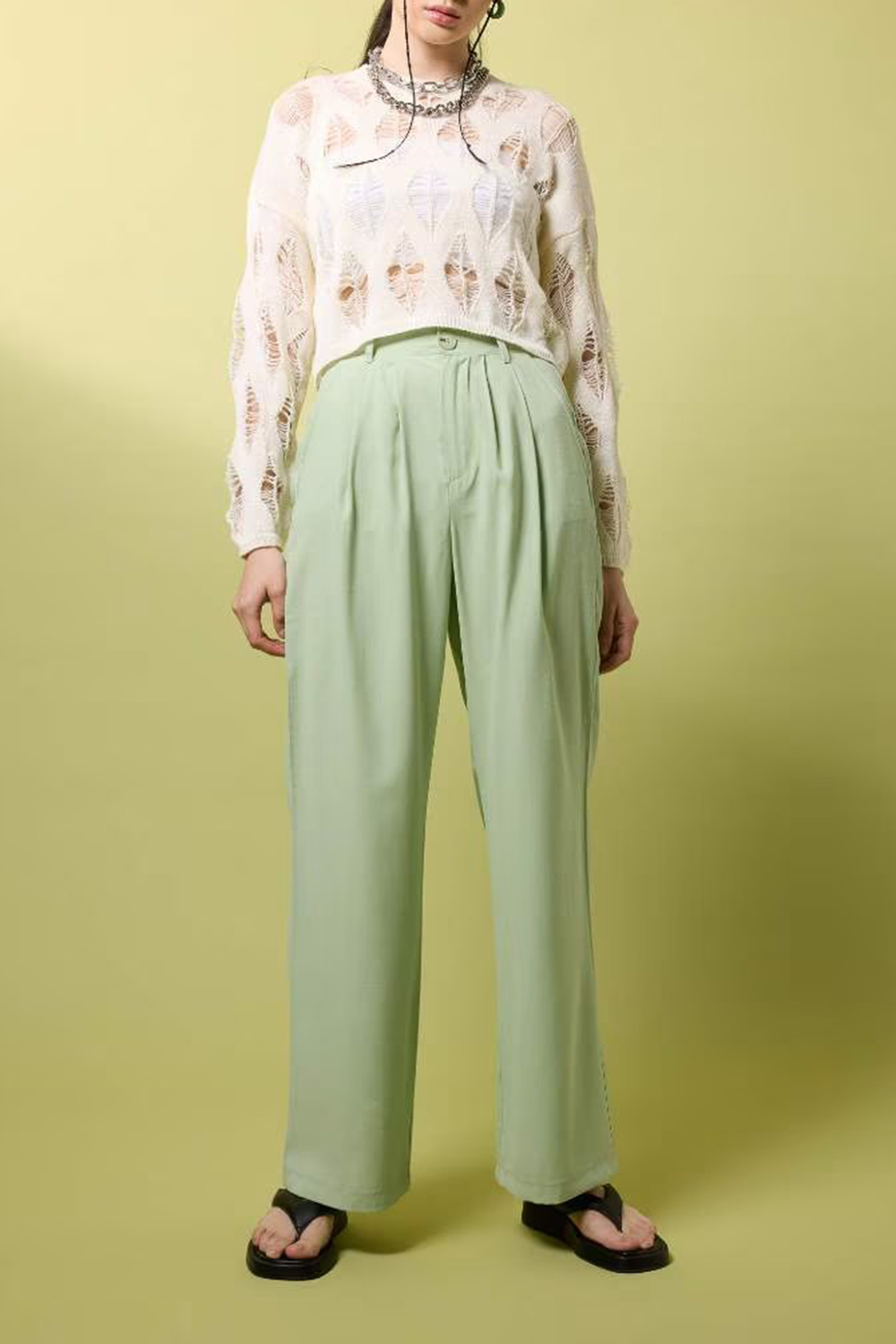 Wide Leg Normal Waist Pocket Trousers