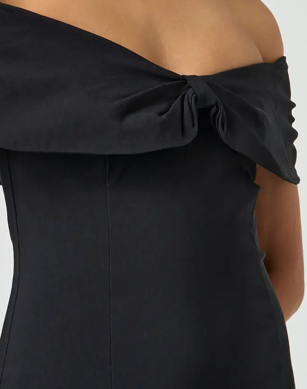 Off Shoulder Bow Mini Dress