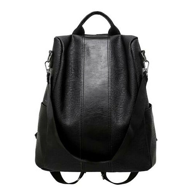 Men's Women's Handbag Nylon PU Leather Daily Holiday Zipper Adjustable Large Capacity Waterproof Solid Color Black Brown
