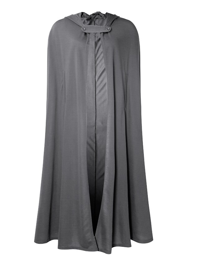 Women's Winter Coat Cloak / Halloween Xmas Capes Long Layered Coat Warm Windproof Overcoat Fall Single Breasted Hooded Coat Green Black Blue Gray Christmas Crewneck S M L XL / Winter