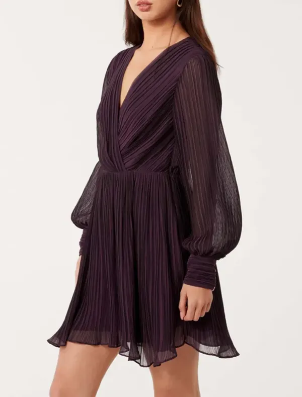 Genevieve Pleated Mini Dress