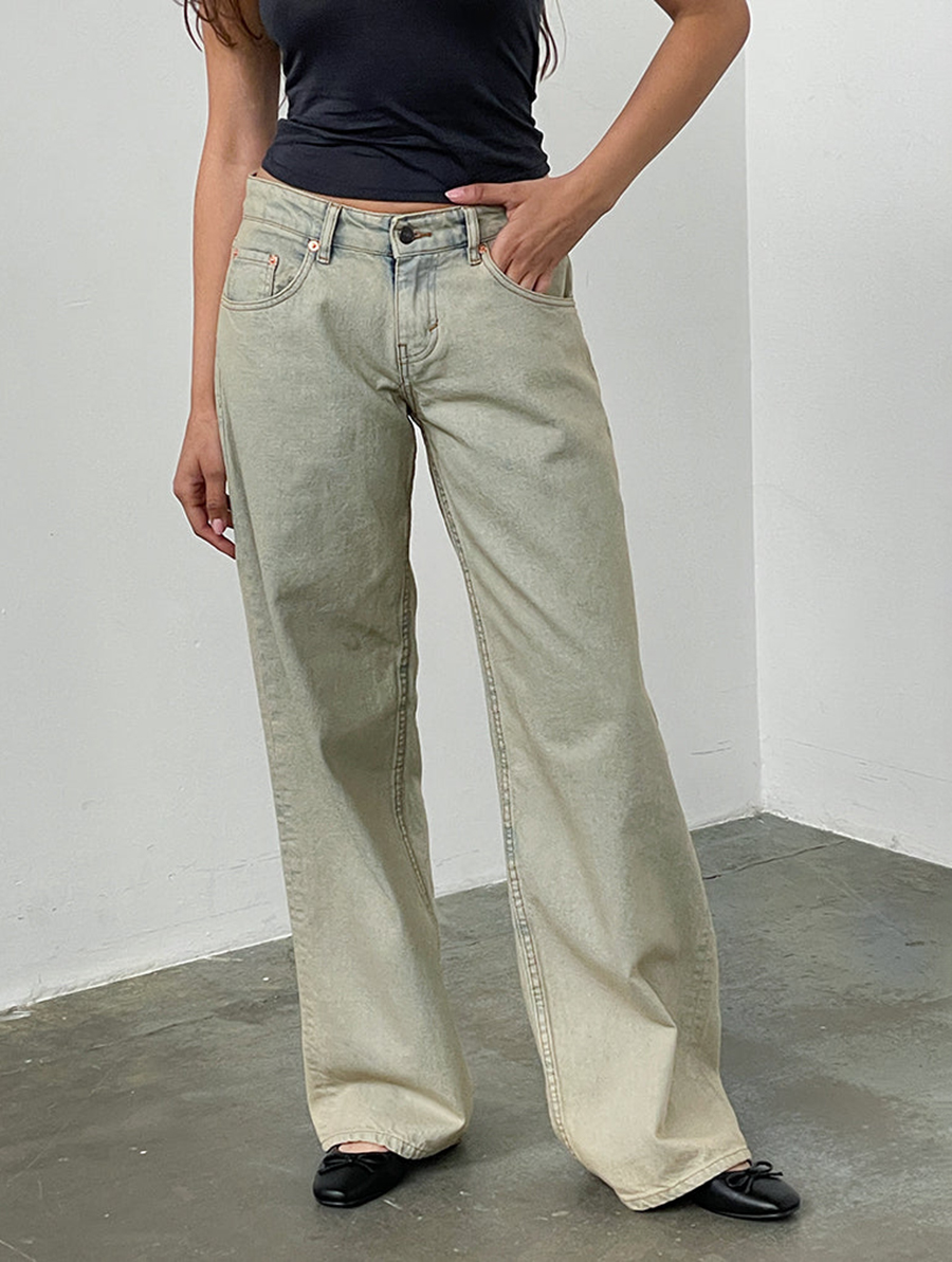 Desert Sand Wash Low Rise Roomy Jeans