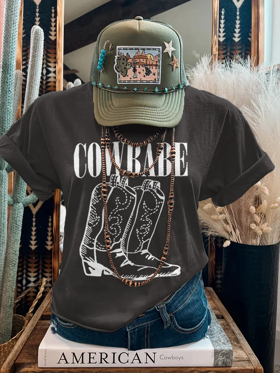 Cowbabe Pattern T-shirt