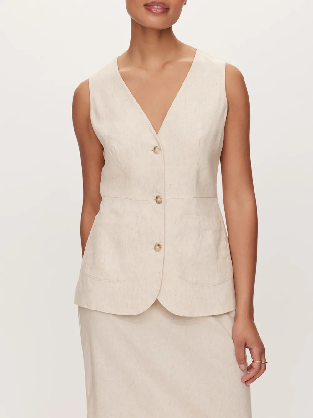 Frankie Linen Blend Long Vest