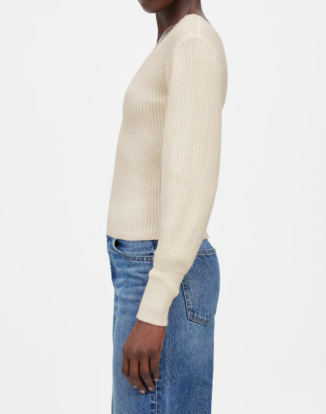 Square-Neck Pullover Sweater