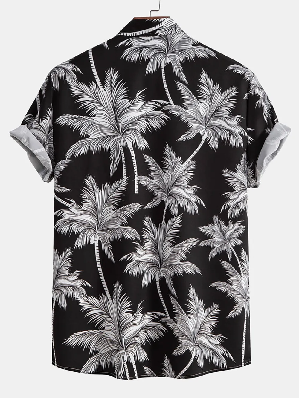 Palm Tree Print Button Up Shirt