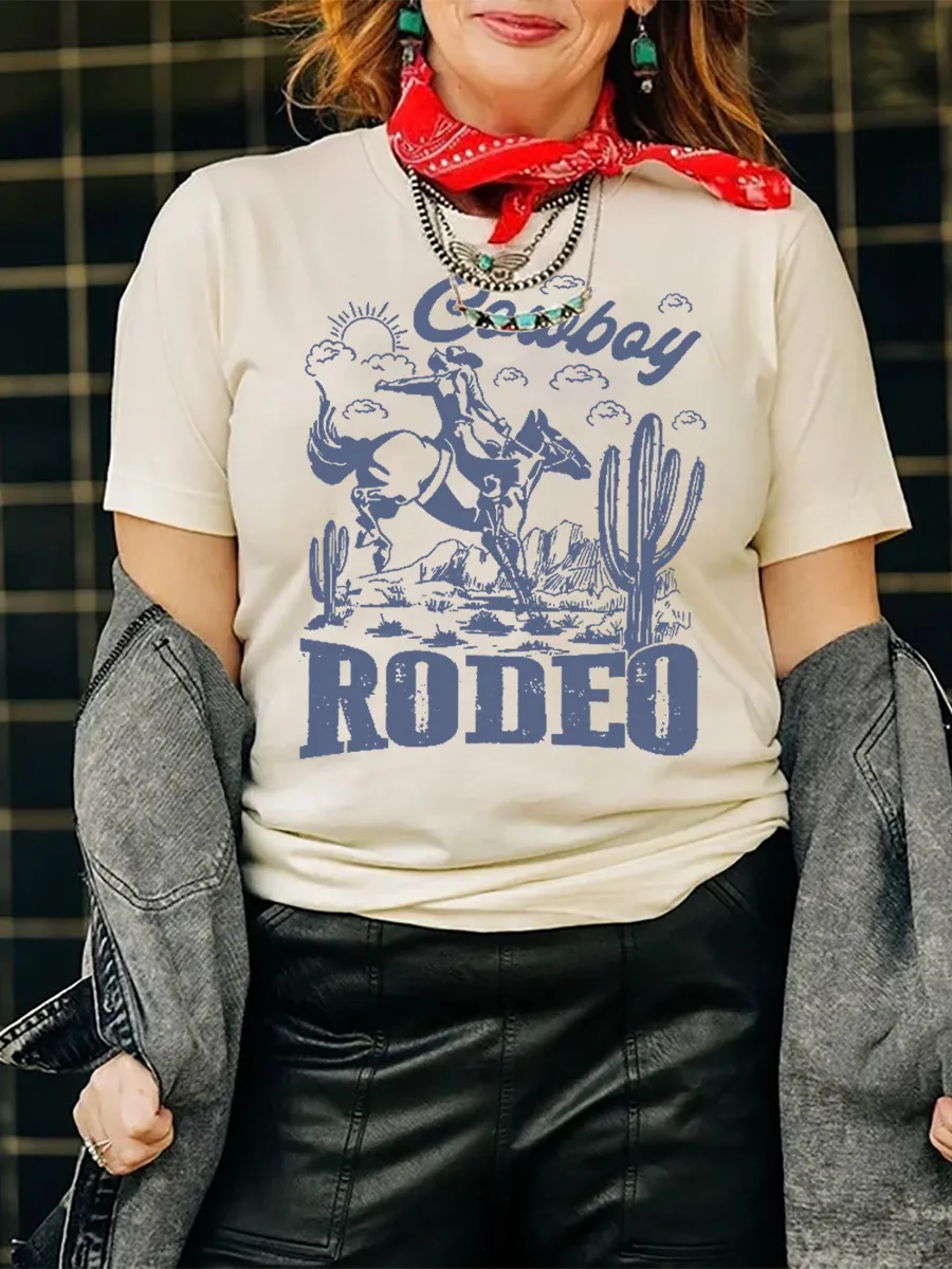 Rodeo 90s Pattern Denim T-shirt