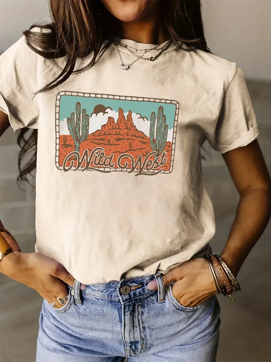 Wild West Gobi Desert Pattern T-shirt