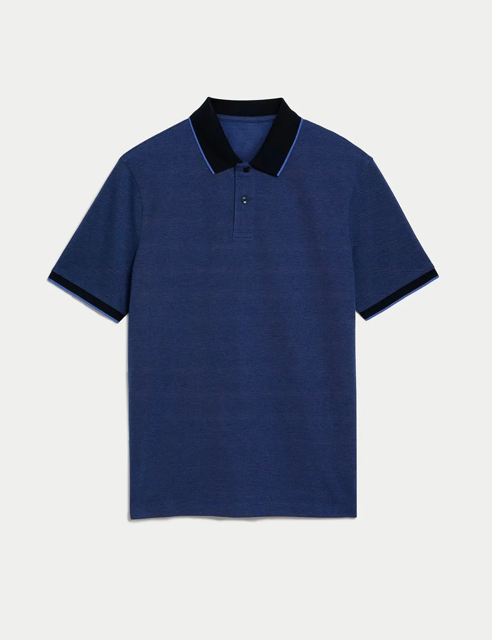 Pure Cotton Tipped Pique Shirt