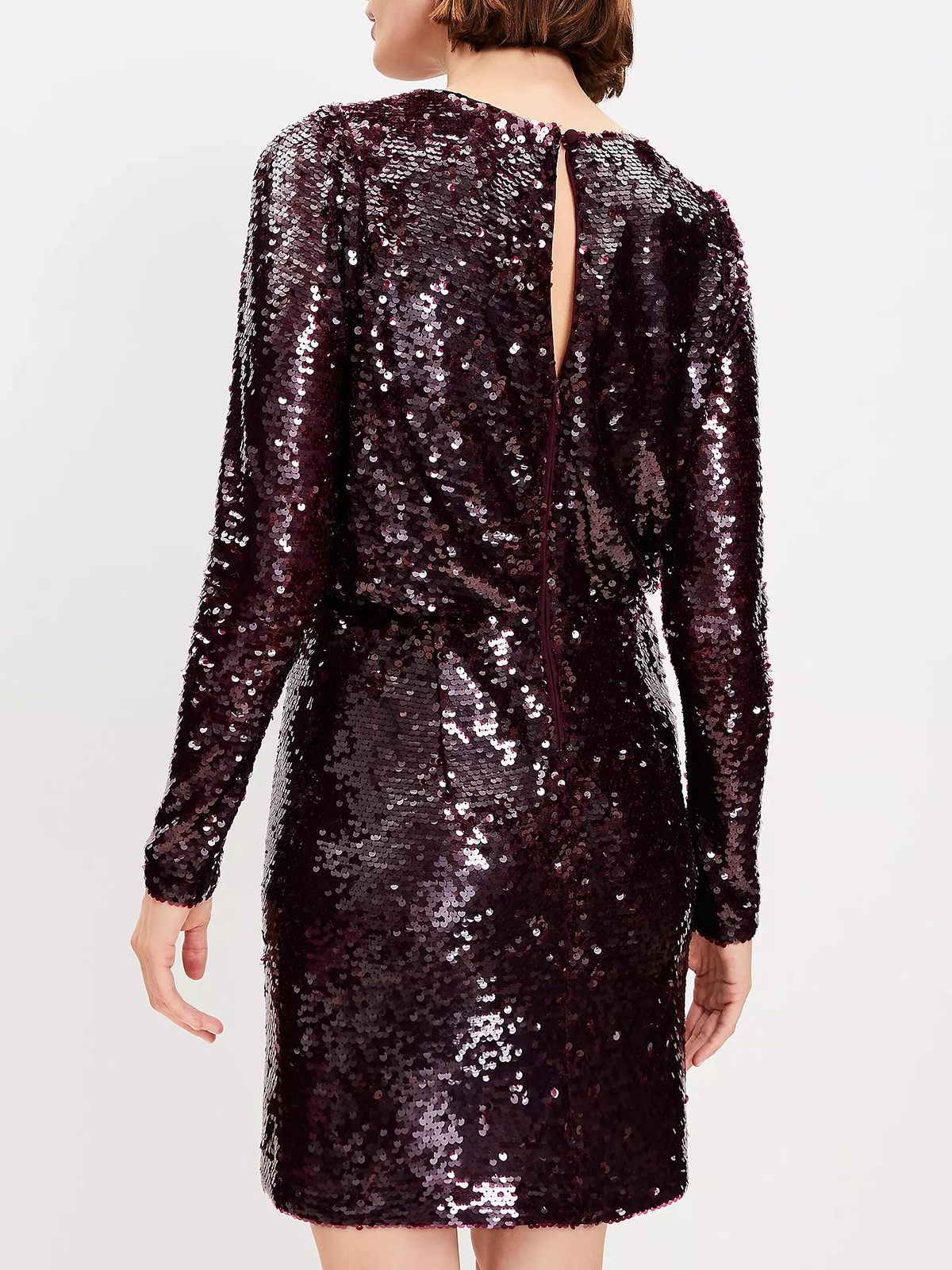 Sequin Long Sleeve Mini Dress