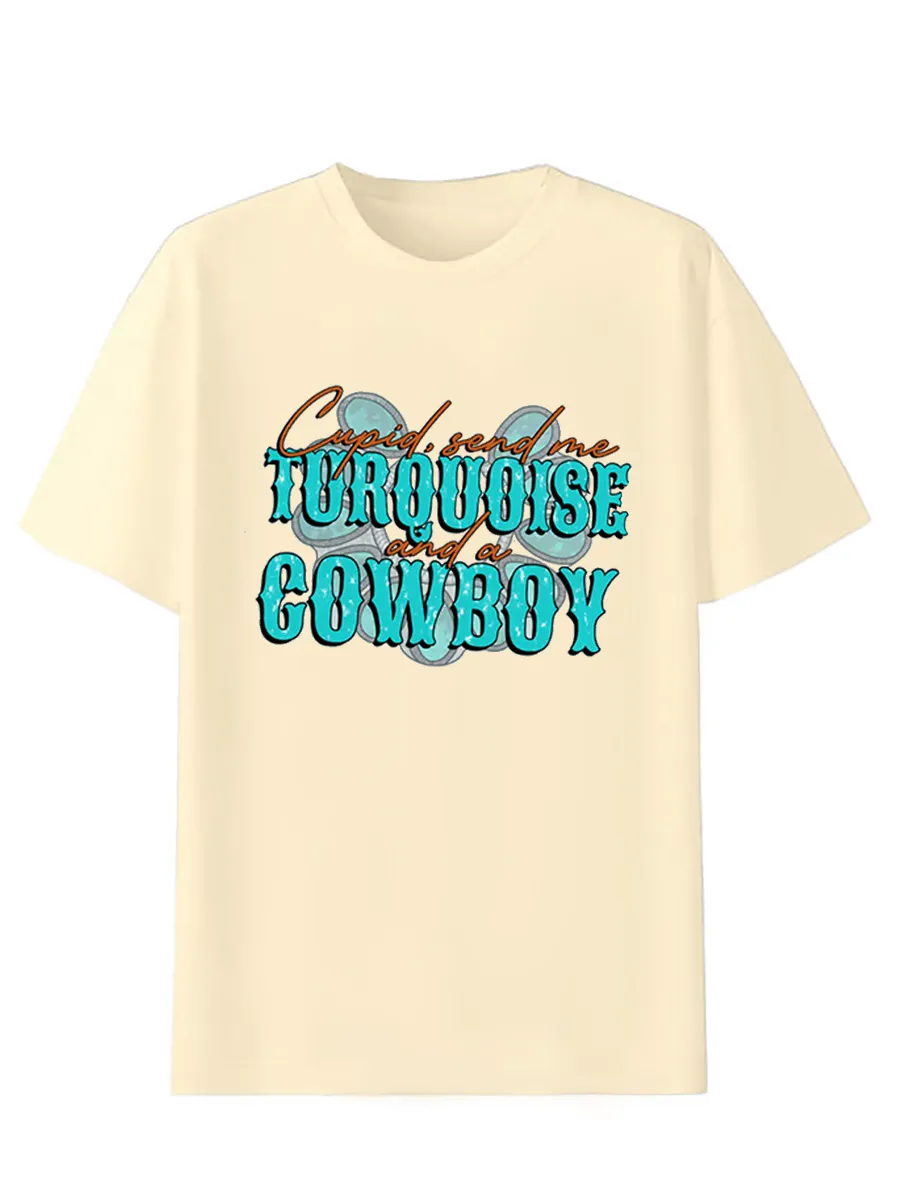 Turquoise & a Cowboy T-shirt