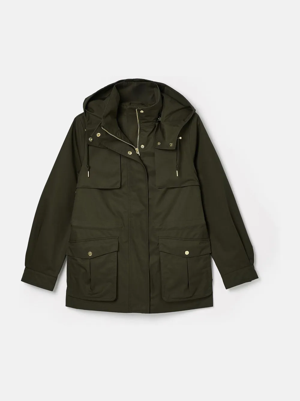 Cotton Khaki Green Waterproof Raincoat