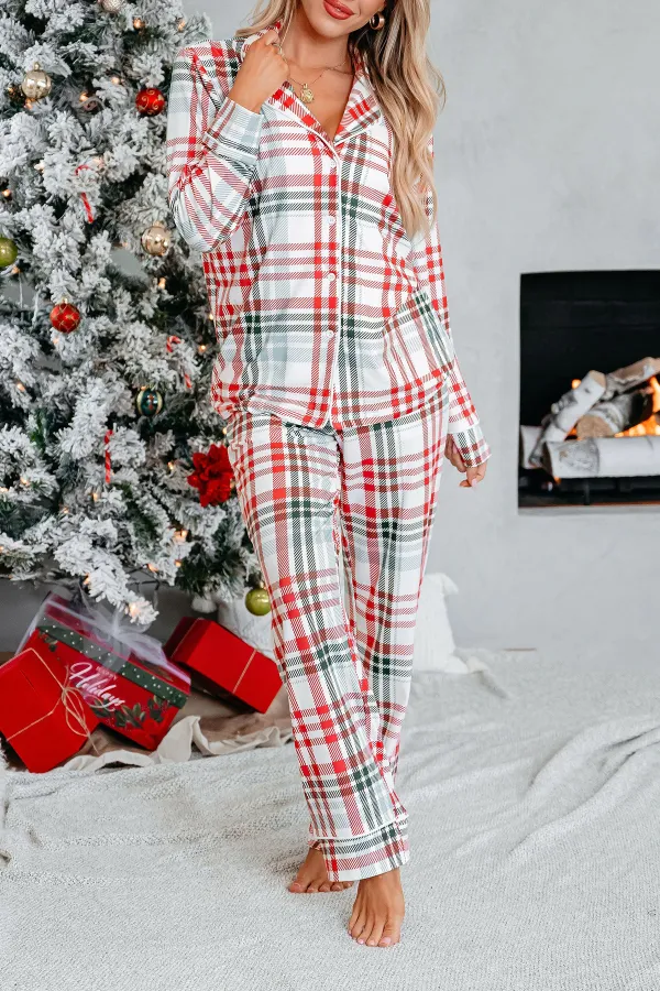 Buttery Soft Red and Green Plaid Pajama Set