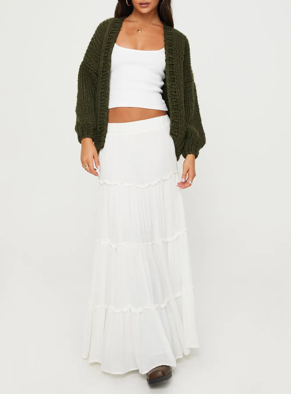 Lester Knit Cardigan Olive