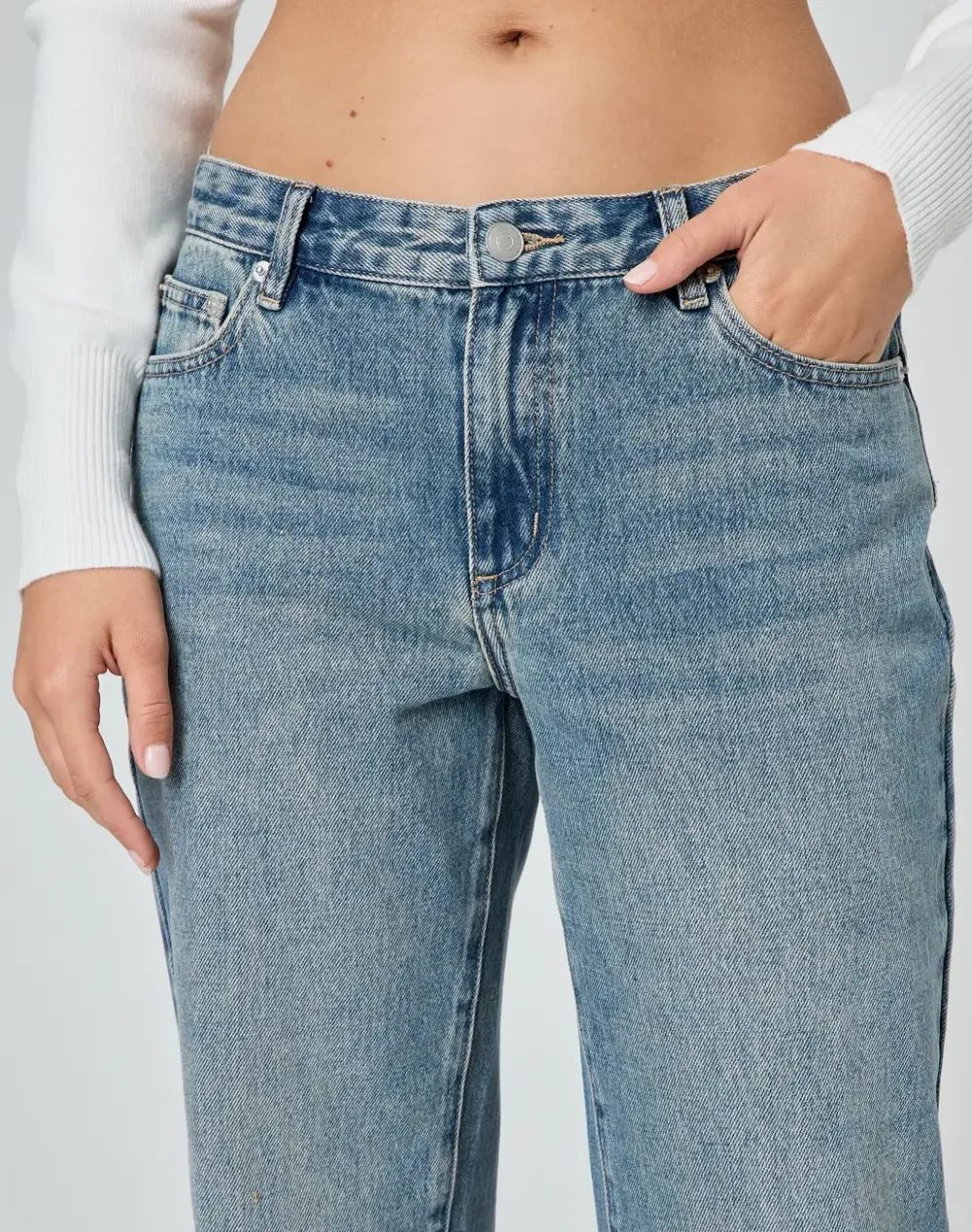 Low Rise Straight Leg Jean