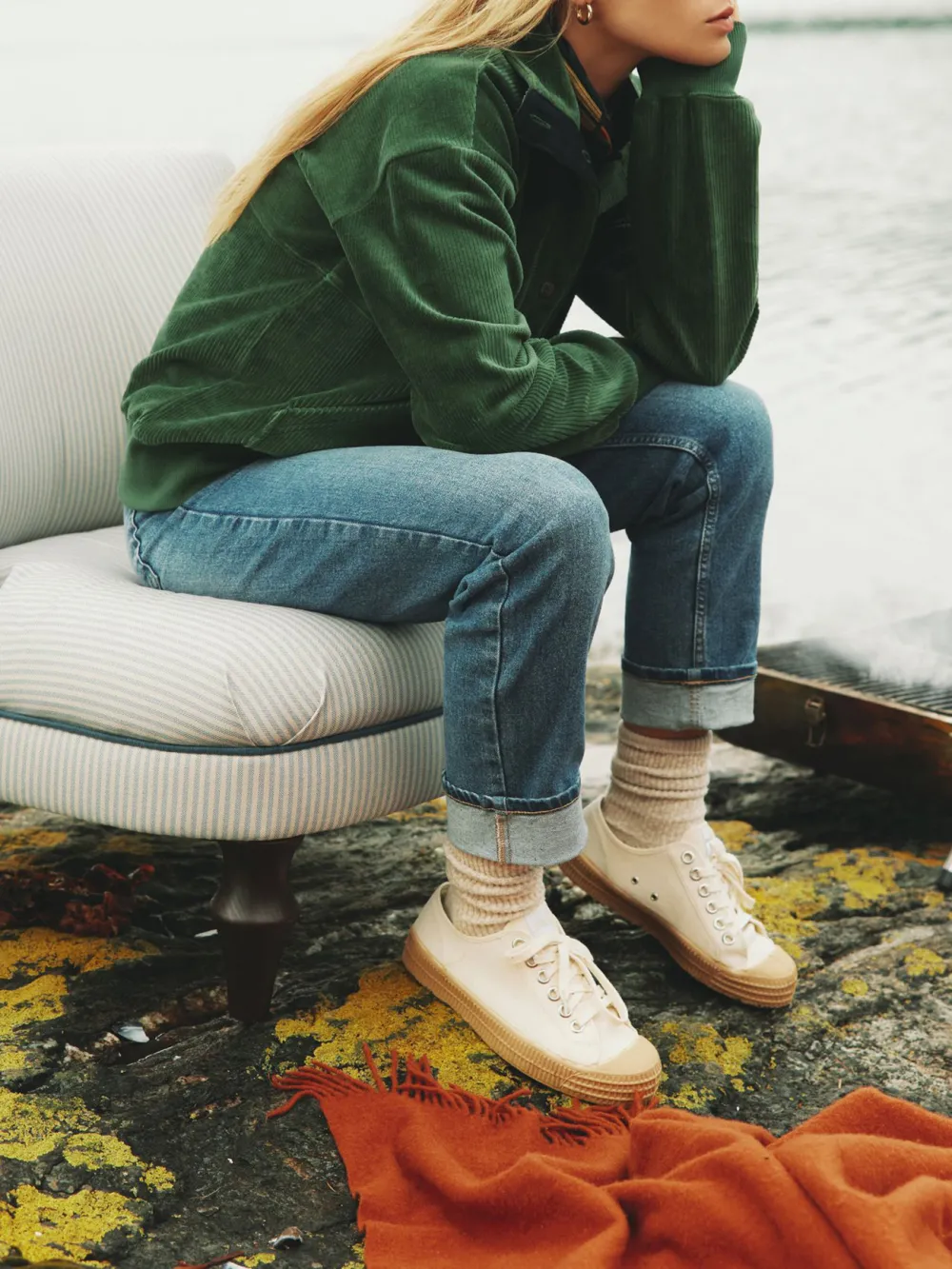 Renee Green Corduroy Sweatshirt