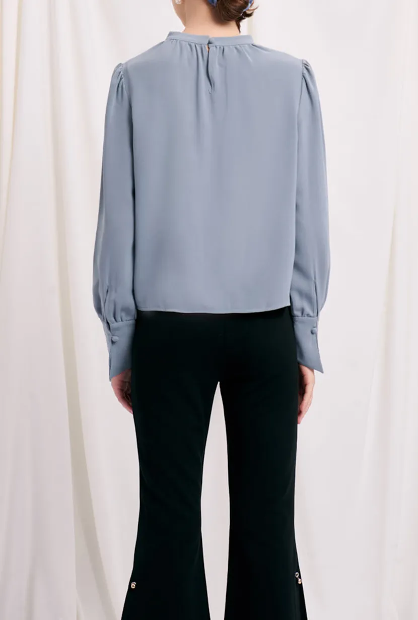 Buvette Pearl Blouse - Dusty Blue