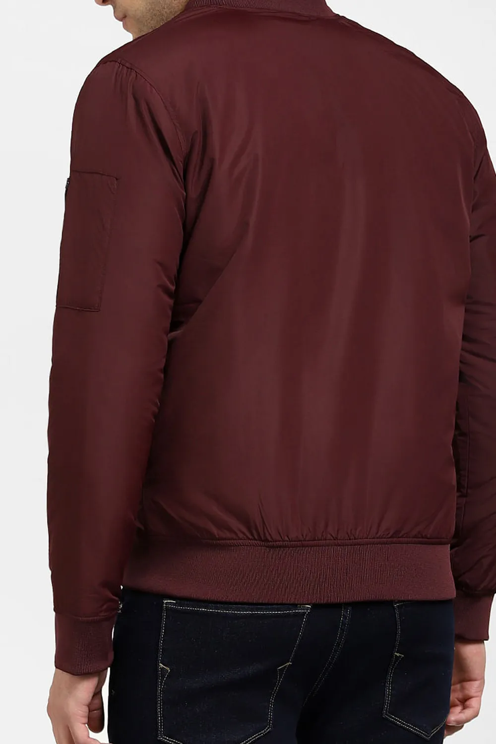 Burgundy Bomber Jacket