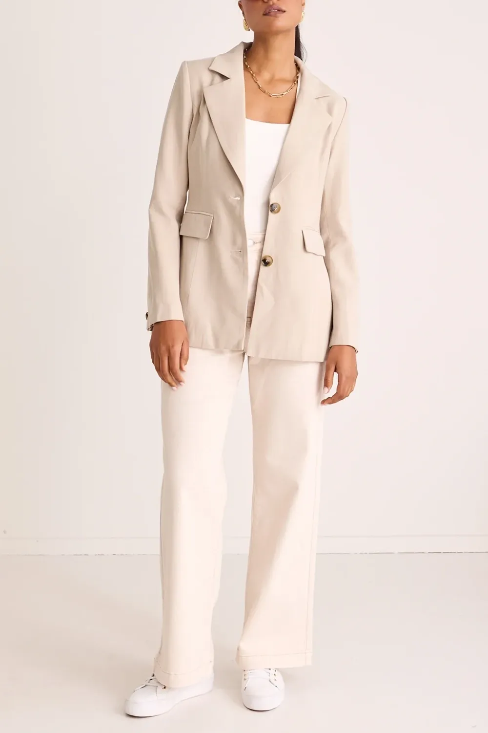 Zest Pumice Soft Touch Cinched Waist Blazer