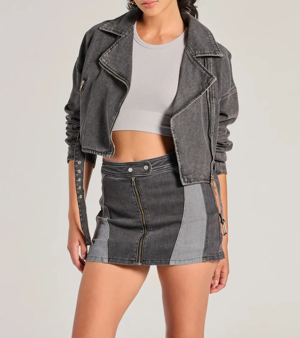 Add Some Edge Moto Denim Jacket