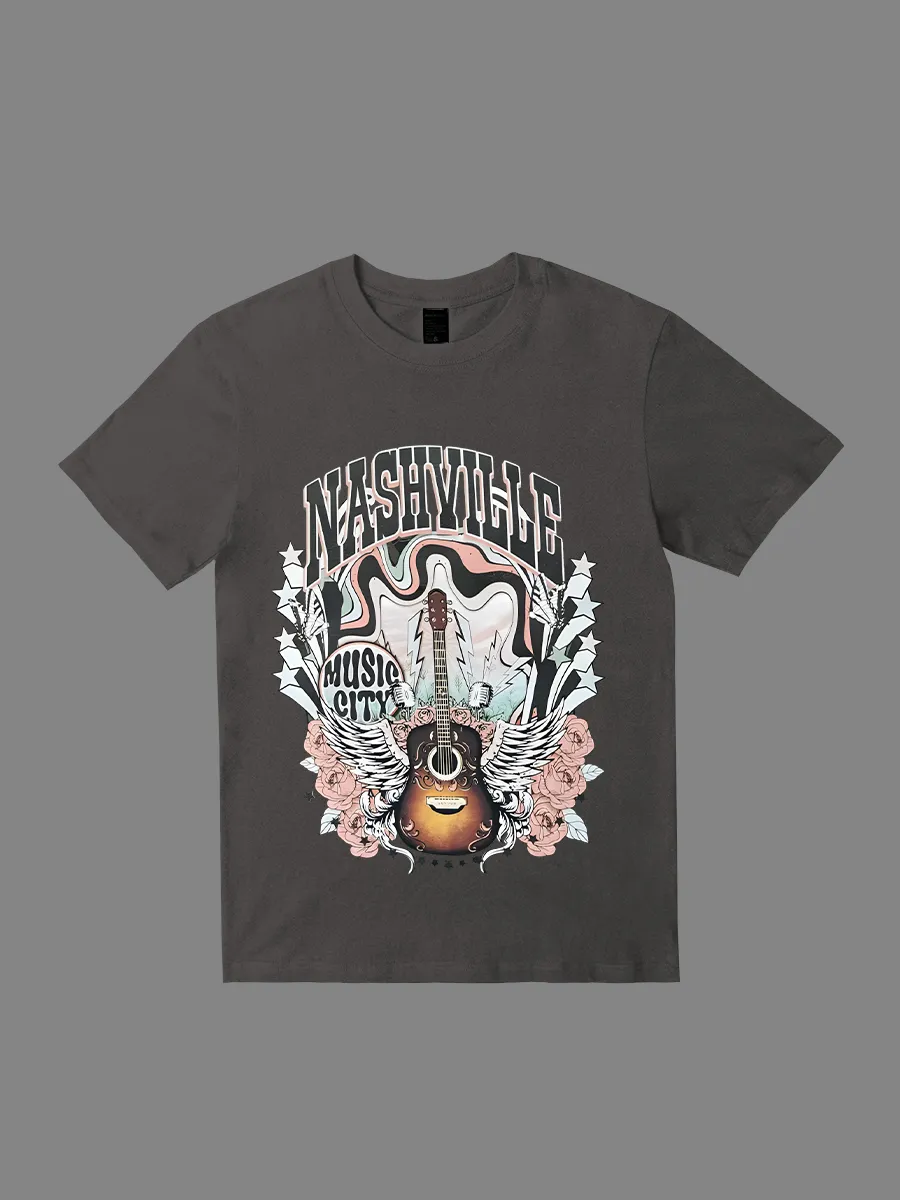 Nashville Angel Guitar Tee