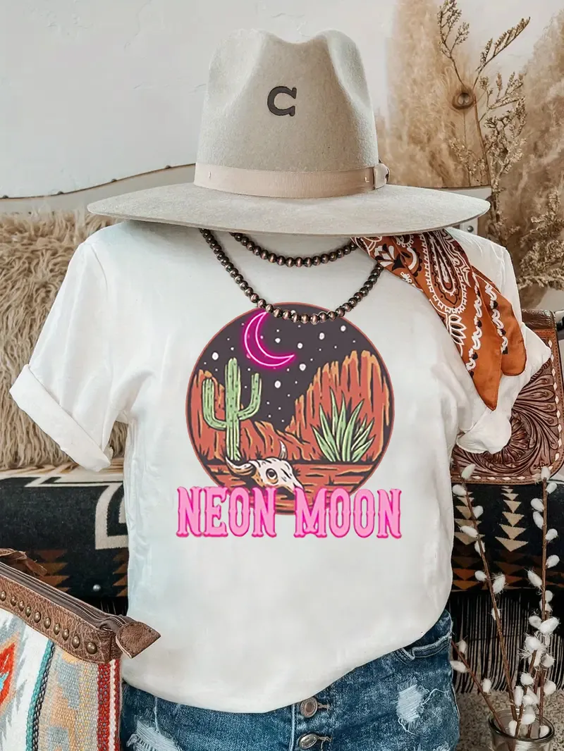 Cyberpunk Neon Moon T-Shirt