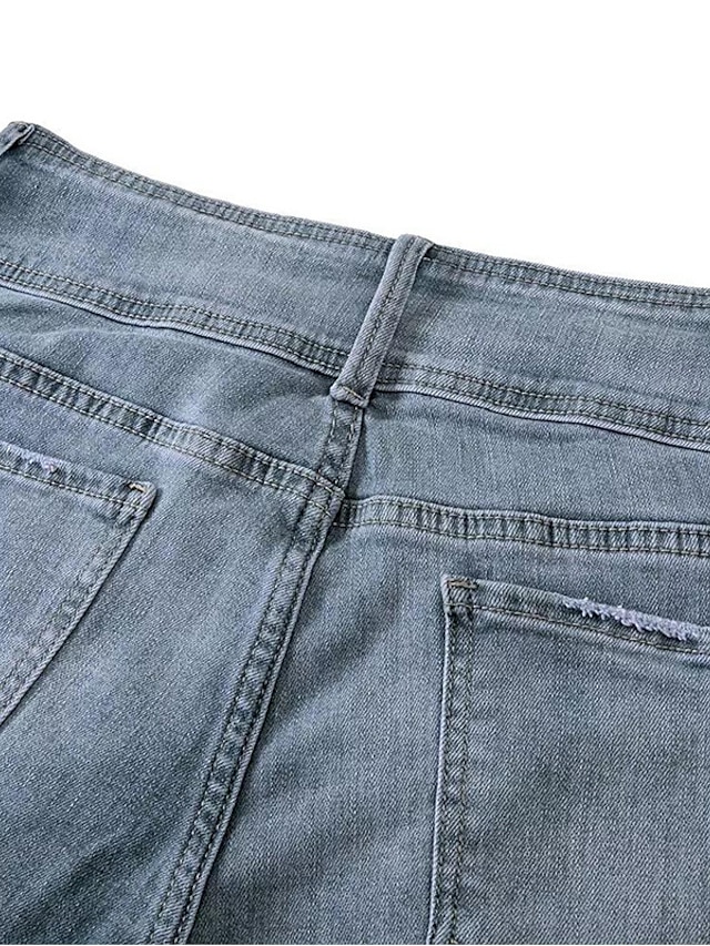 Women‘s Flare Low Rise Jeans Bootcut Full Length Denim Wide Leg Micro-elastic High Waist Fashion Casual Daily Light Blue Black S M