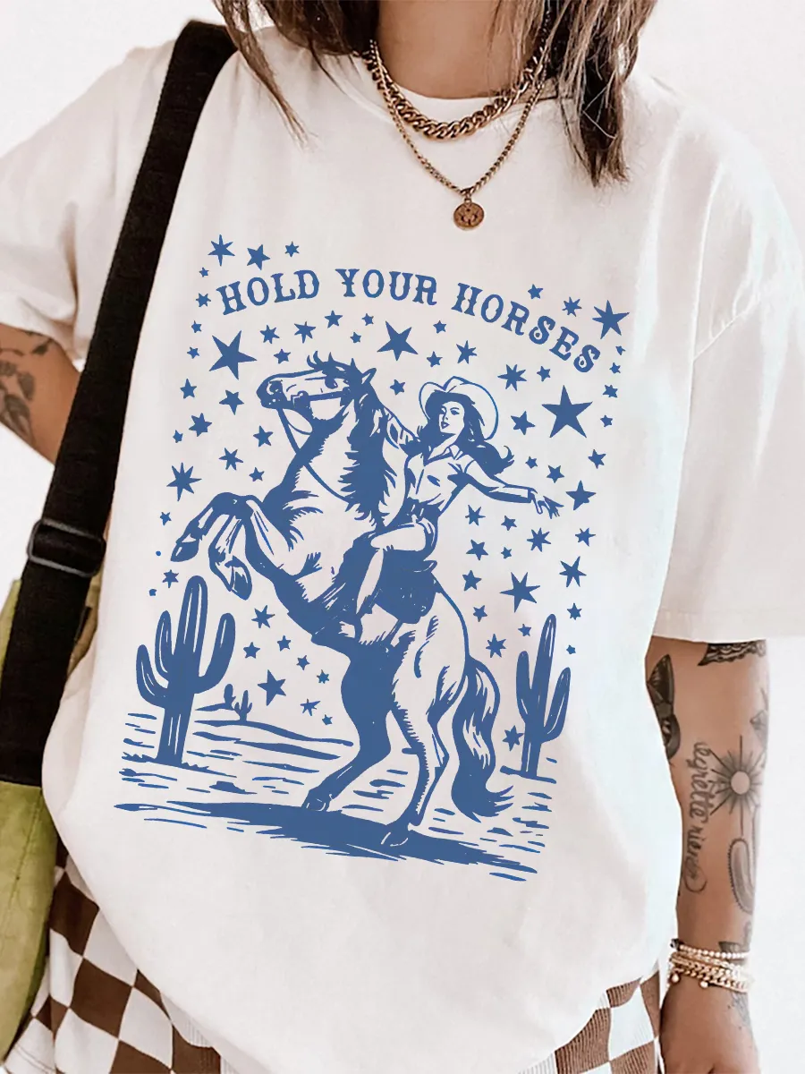 Cowboy Girl Riding Western Country T-shirt