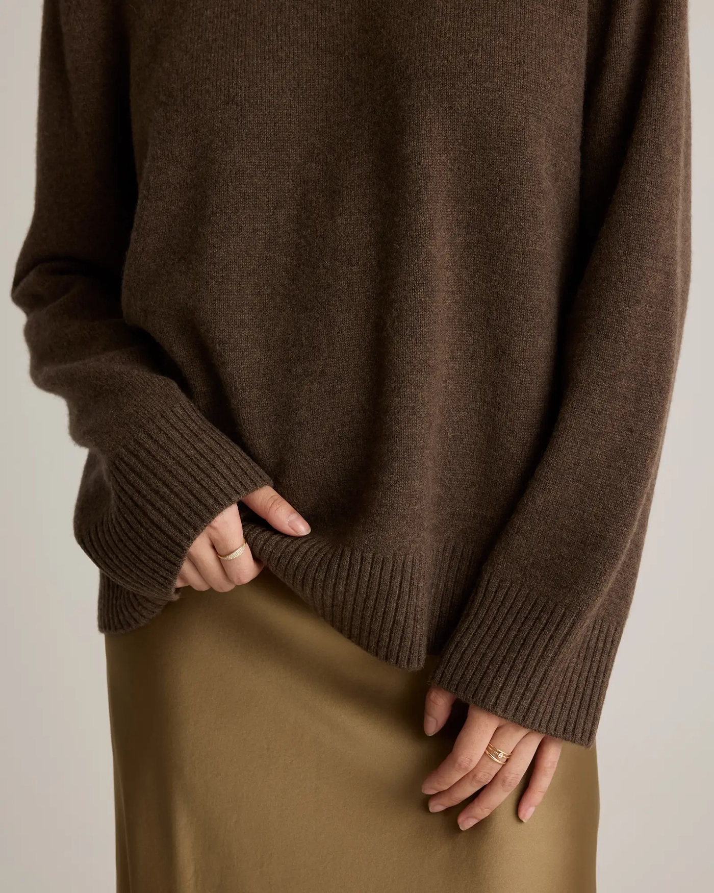 Loose Crew Neck Cashmere Oversized Sweater