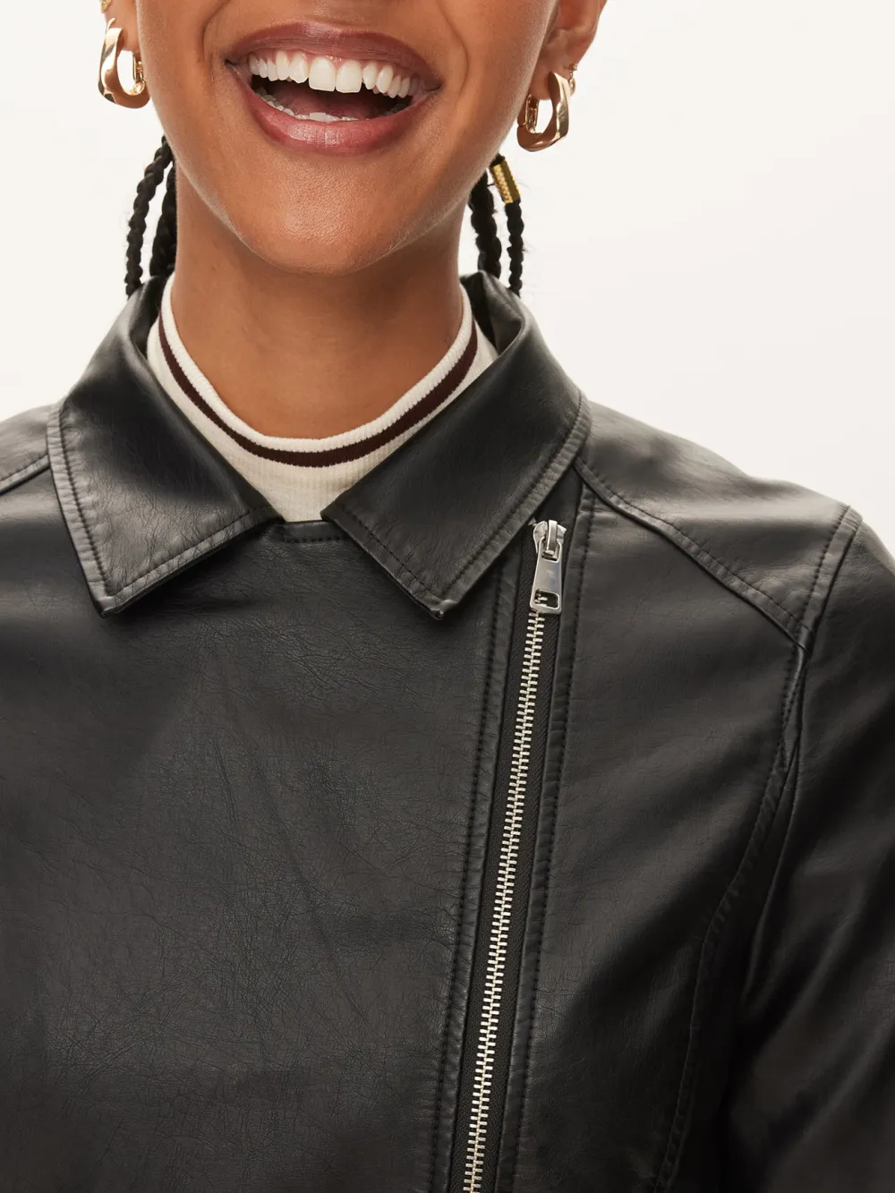 Faux Leather Biker Jacket