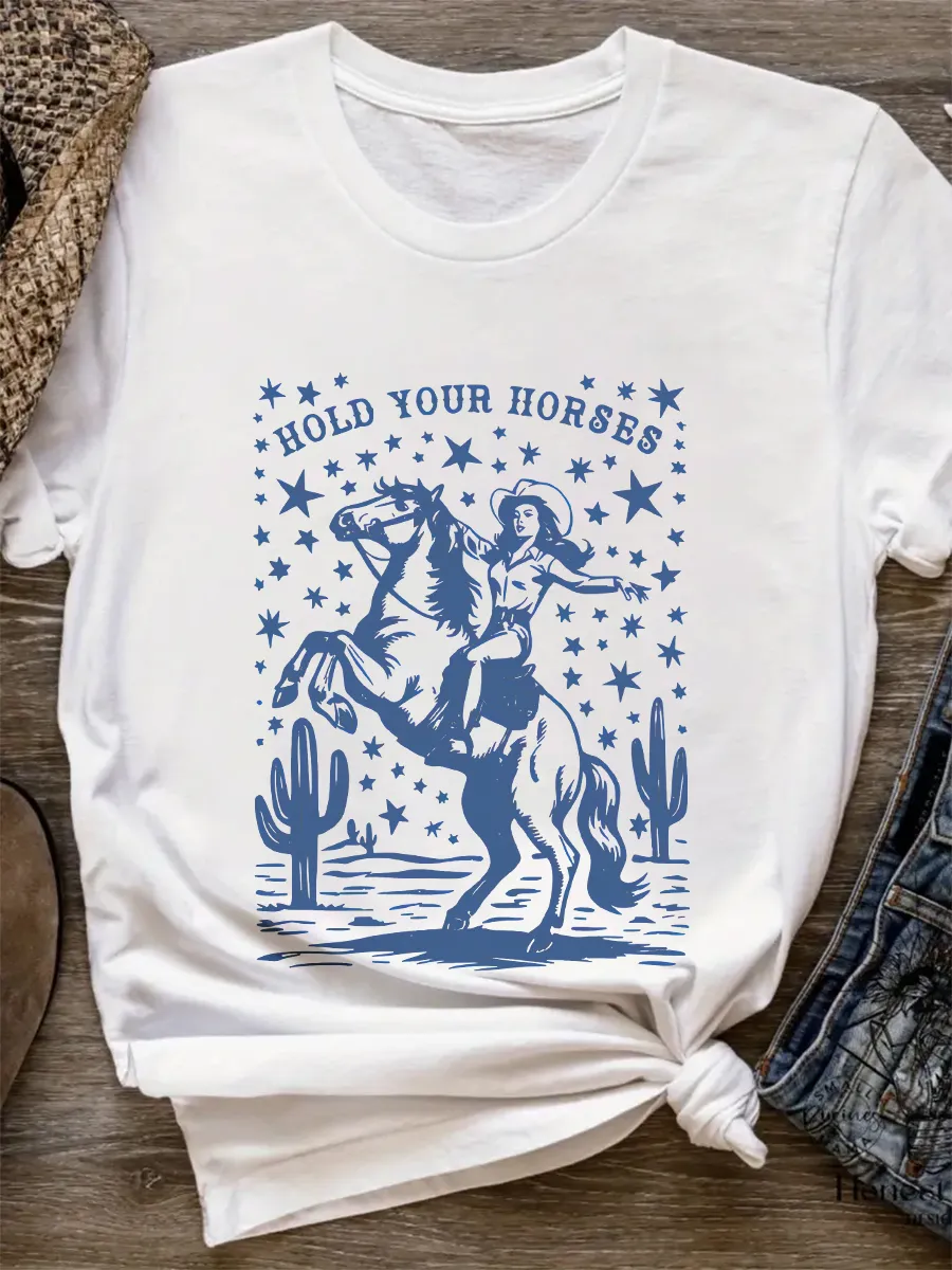 Cowboy Girl Riding Western Country T-shirt