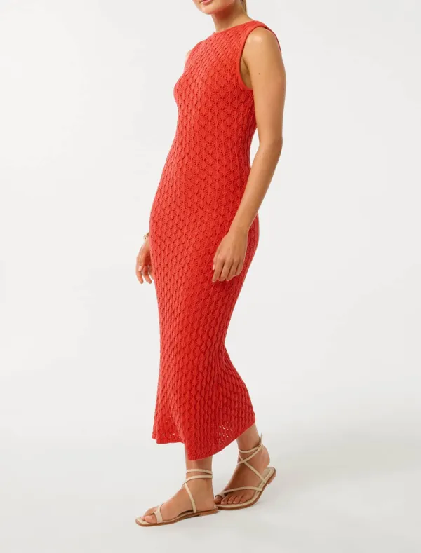 Eloise Crochet Knit Maxi Dress