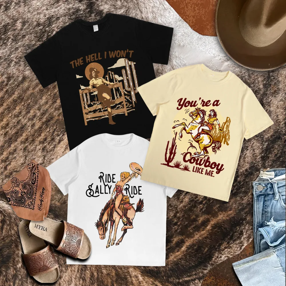 (3-Pack) Wild West Cowgirl Graphic T-shirt