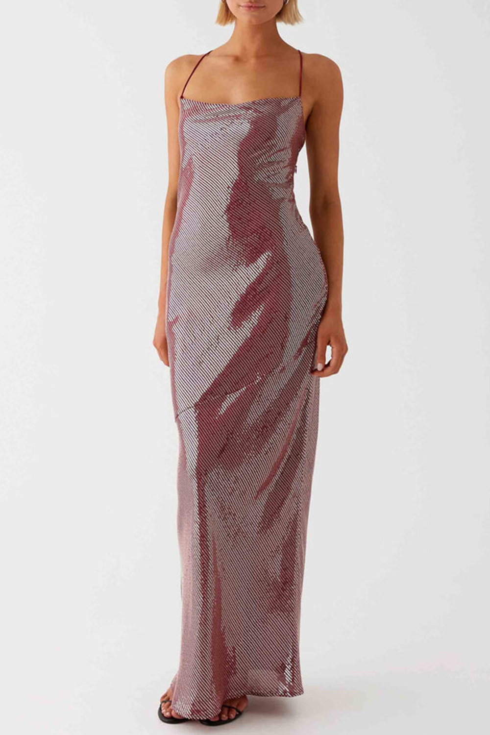 Jada Sequin Maxi Dress - Red