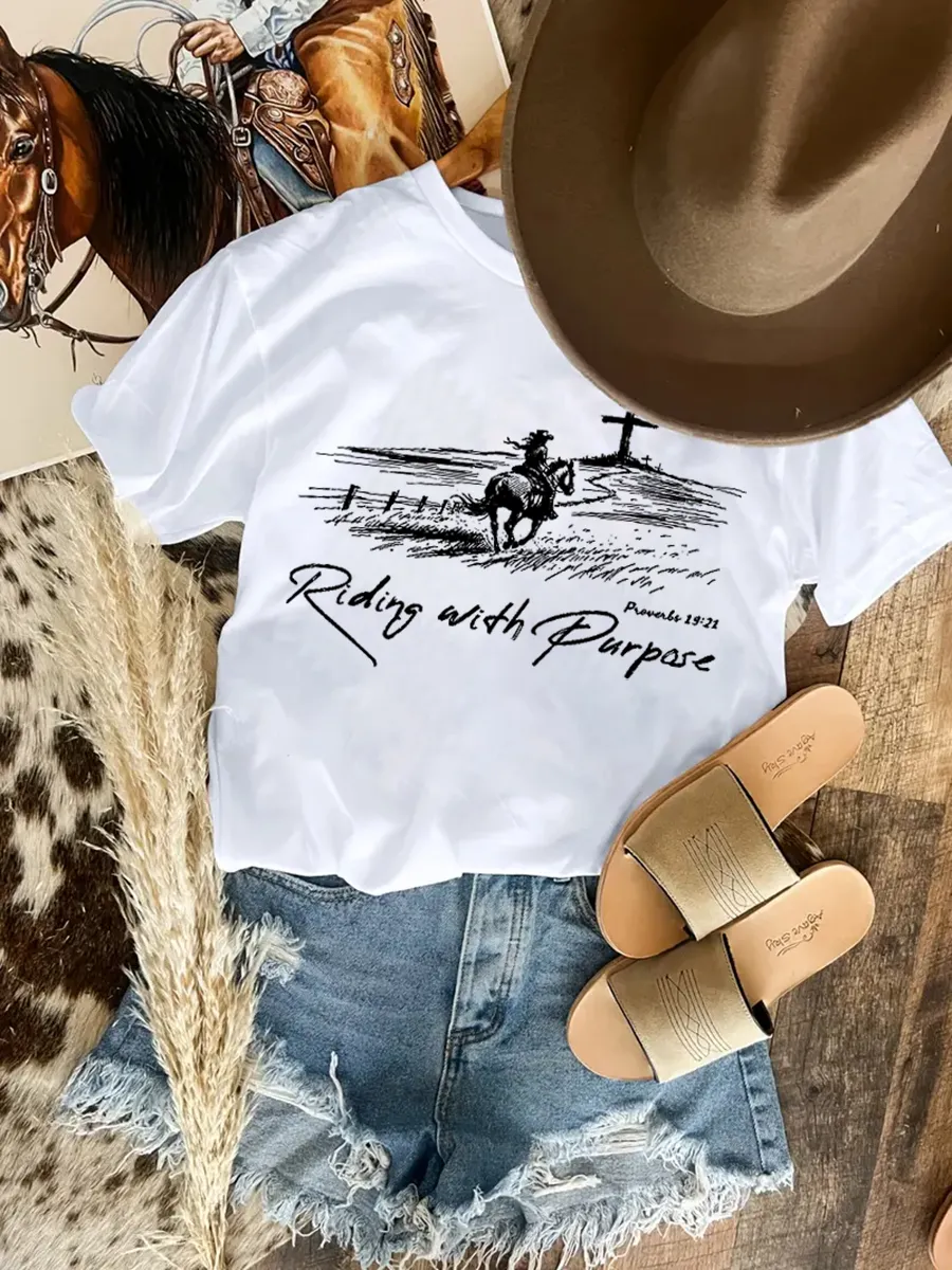 Wild West Cowboy Knight Pattern T-shirt