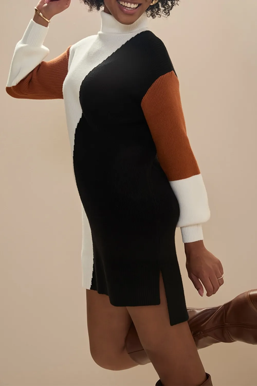 Lindy Turtleneck Sweater Dress