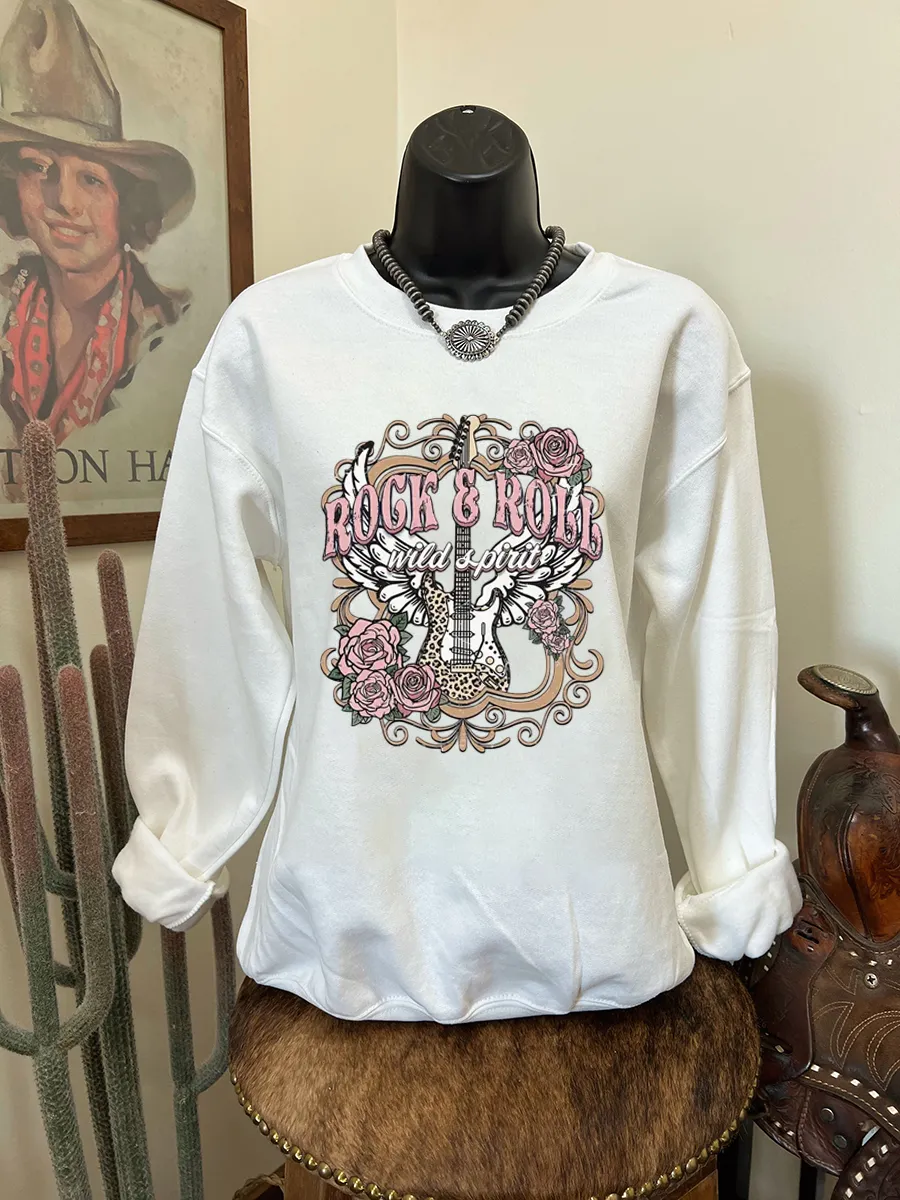 Retro style rock sweatshirt