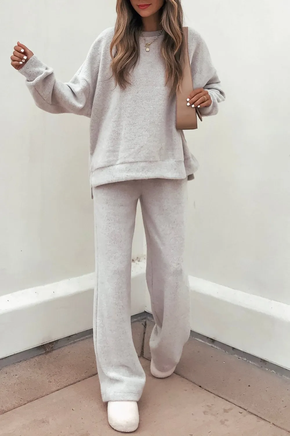 Taupe Brushed Lounge Sweatpants