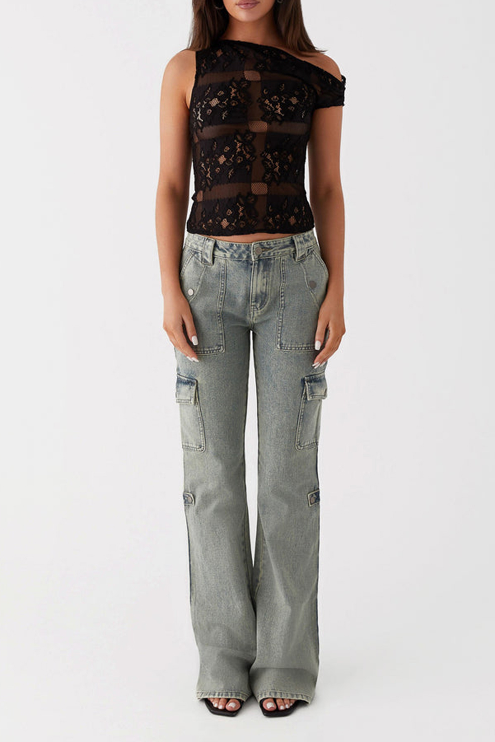 Zephee Flare Jeans - Washed Denim