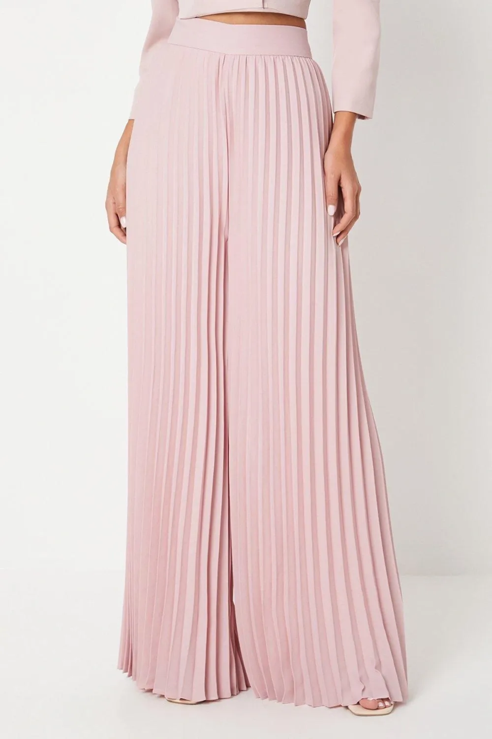 Chiffon Pleated Palazzo Trouser