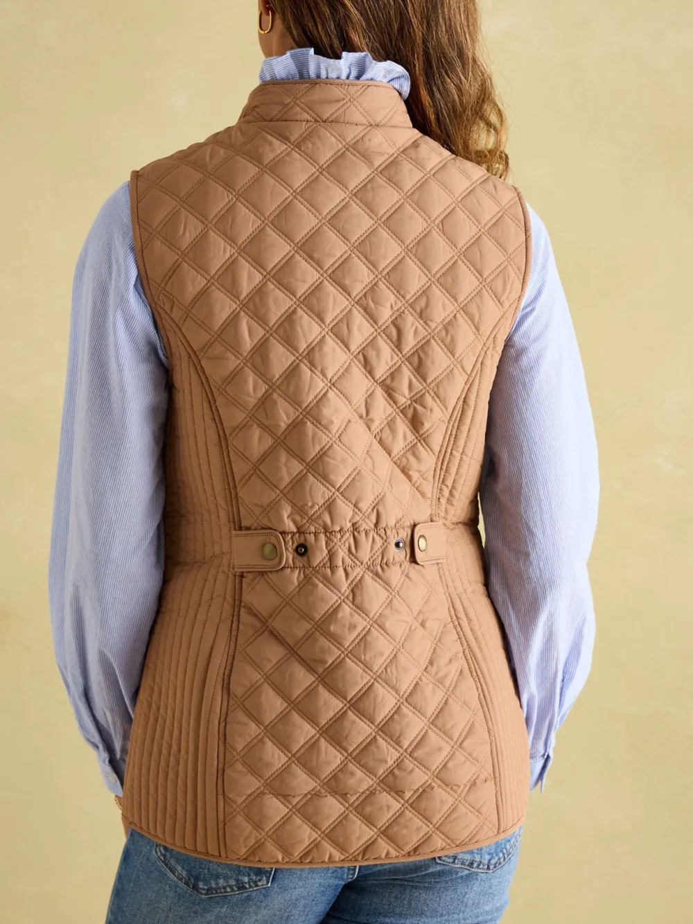 Minx Tan Showerproof Diamond Quilted Gilet