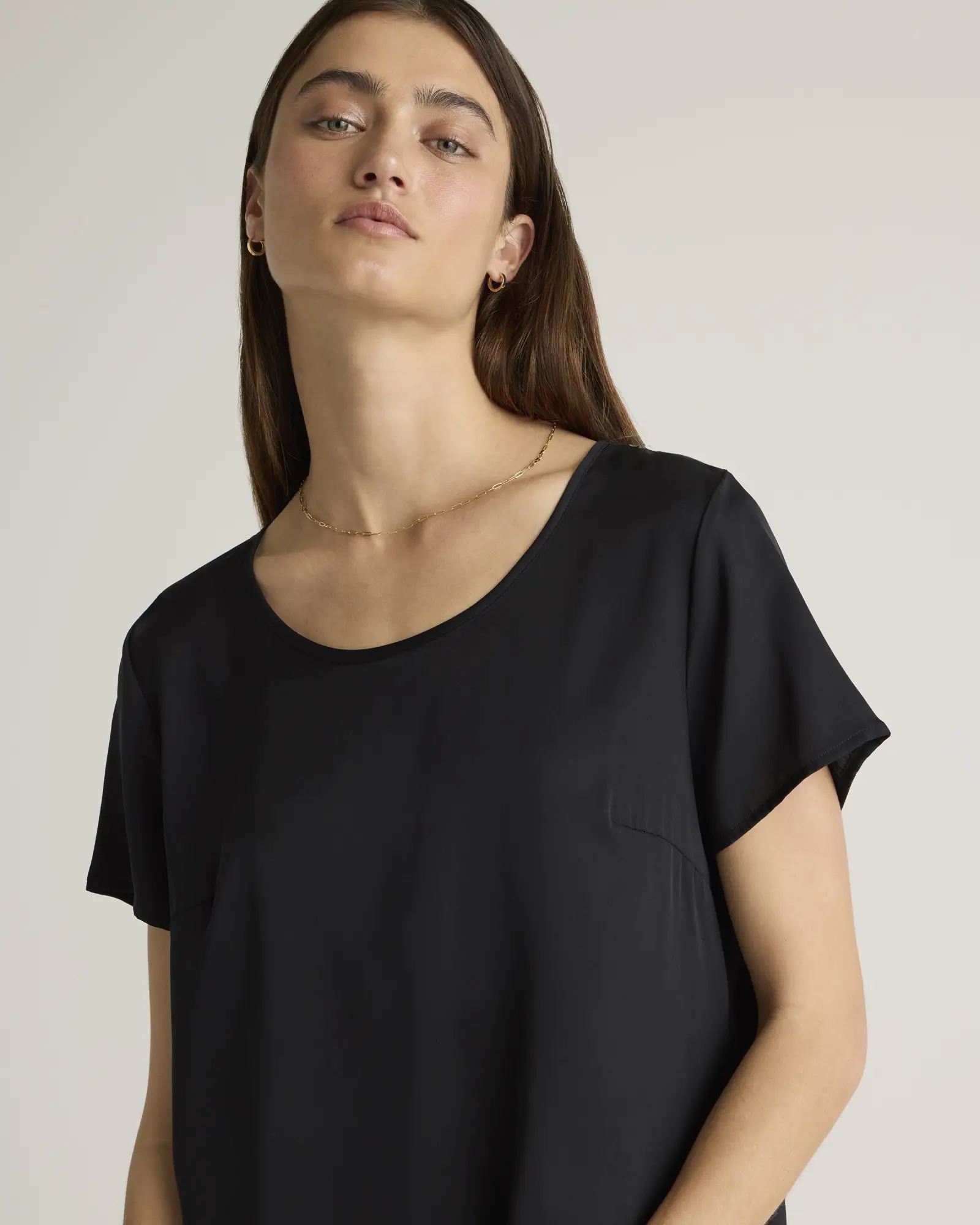 Washable Stretch Silk Tee