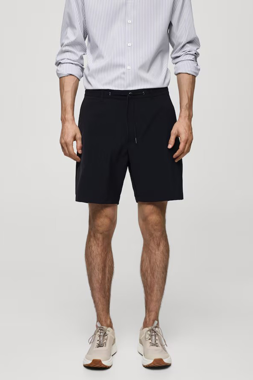 Regular-fit bermuda shorts with drawstring