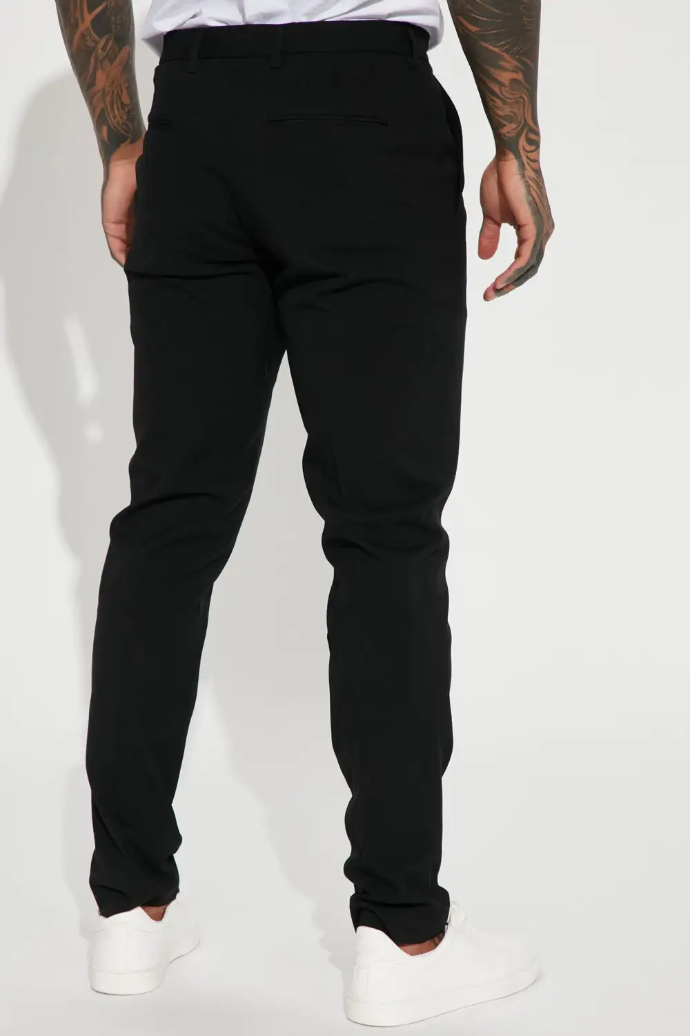 Zip Fly Slight Stretch Trouser - Black