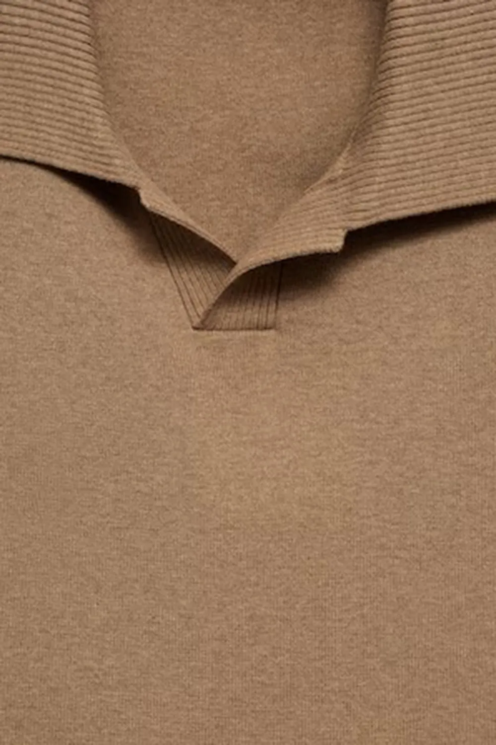 Textured knitted cotton polo shirt