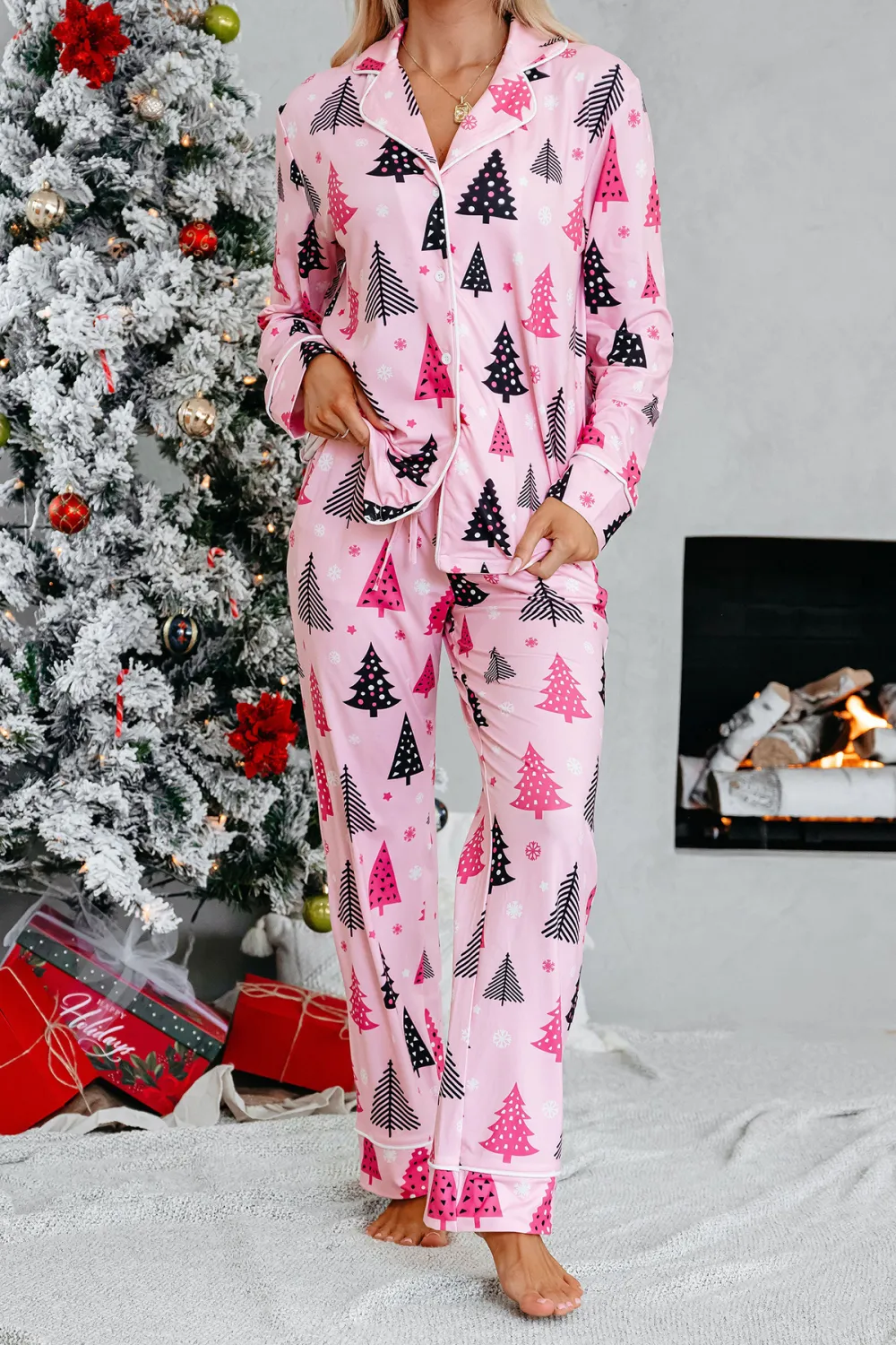 Buttery Soft Red Bow Print Pajama Set