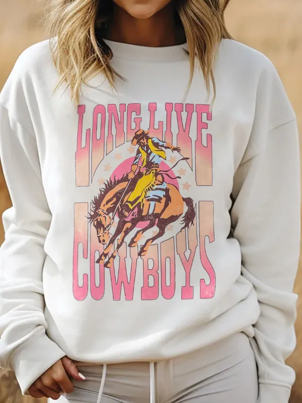 Long Live Cowboys Graphic Sweatshirt