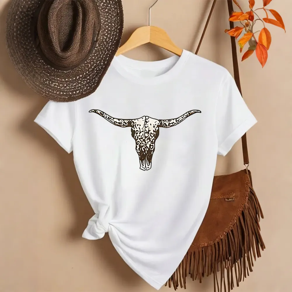 SKULL Bull Wild West Tee