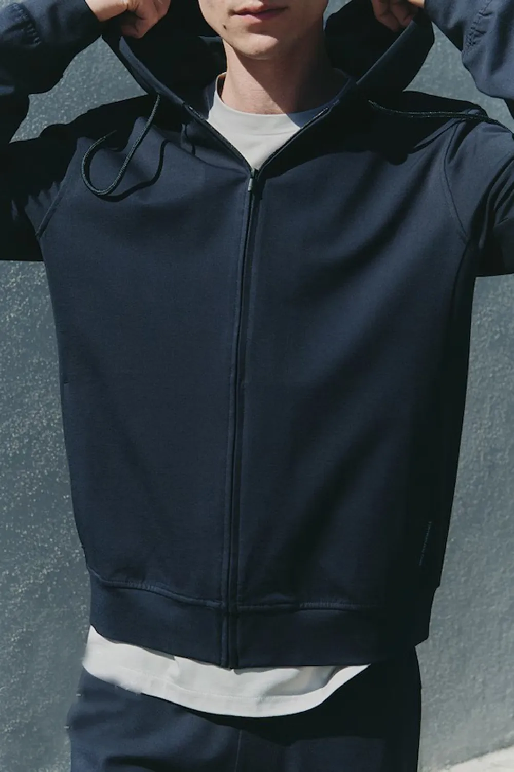 Technical fabric hoodie